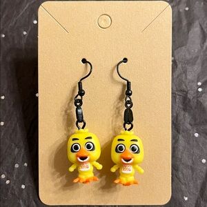 FNAF Theme Chica Earrings Funko Bitty Pop Five Nights At Freddy’s Chica #108 NIP